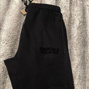 Fear of God Essentials Jet Black Joggers